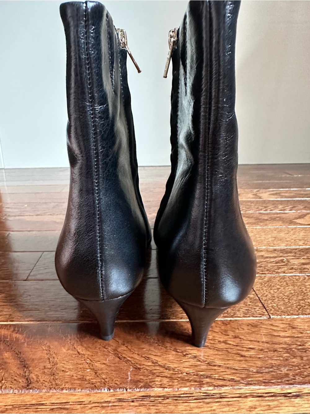 NWOB Madewell Emilie Ankle Boot Crinkled Patent Leather Black Sz 7 NX217 - Picture 11 of 16